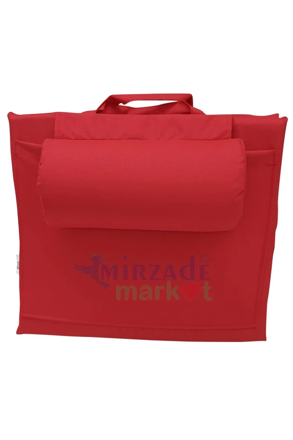 Mi̇rzade Lüks Plaj Mi̇nderi̇ Çanta Katlanir Su Geçi̇rmez-Kirmizi | Yastıklı, Fermuarlı, Çantalı Lüks Plaj Minderi – 50x180x3 cm - Resim 3