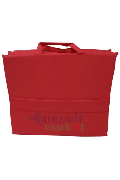 Mi̇rzade Lüks Plaj Mi̇nderi̇ Çanta Katlanir Su Geçi̇rmez-Kirmizi | Yastıklı, Fermuarlı, Çantalı Lüks Plaj Minderi – 50x180x3 cm - Resim 2