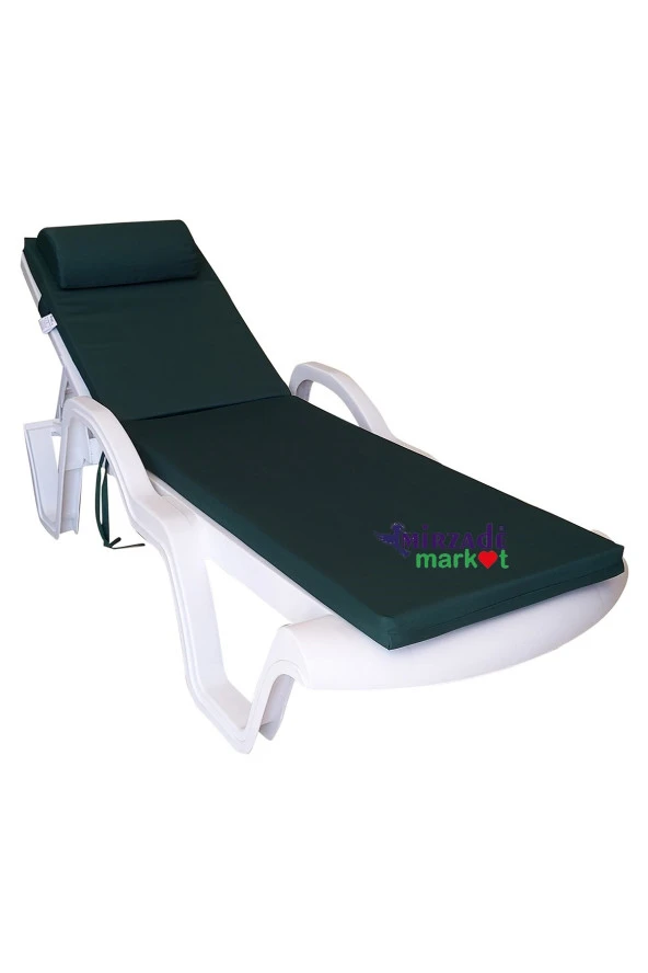 Mi̇rzade Şezlong Mi̇nderi̇ Lüks Su Geçi̇rmez Kumaş Yastikli Gri̇ Süngerli̇ Fermuarli-Petrol | Yastıklı Lüks Şezlong Minderi – 5 cm Sünger - Resim 2