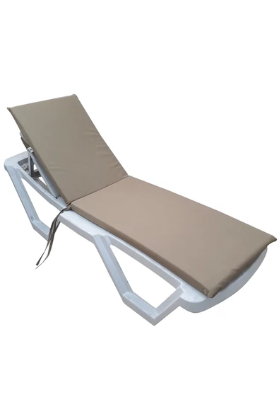 MİRZADE STANDART FERMUARLI ŞEZLONG MİNDERİ SU GEÇİRMEZ KUMAŞ-AÇIK BEJ ürün görseli