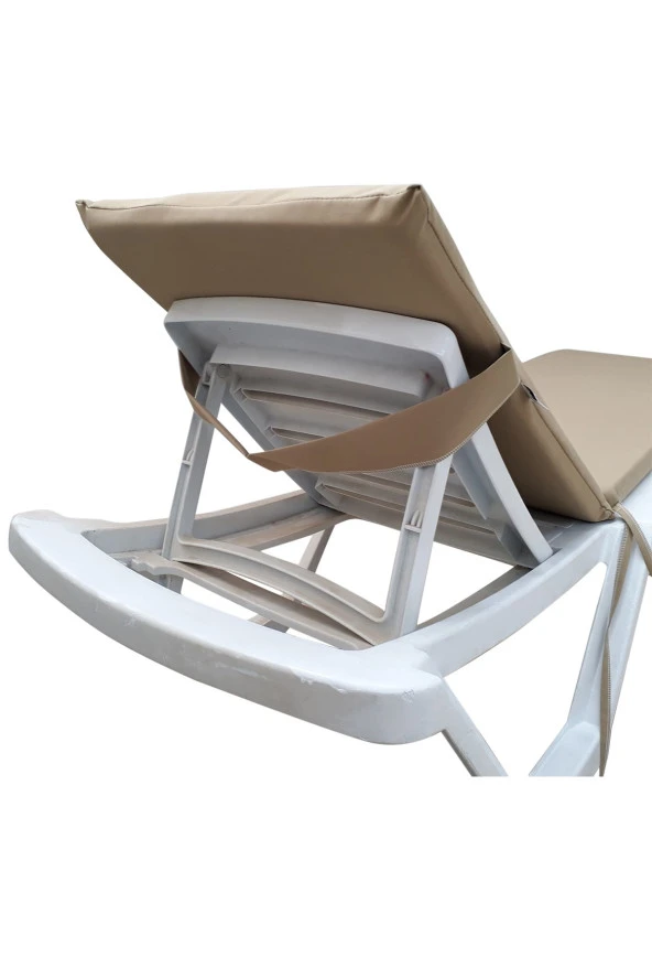 MİRZADE STANDART FERMUARLI ŞEZLONG MİNDERİ SU GEÇİRMEZ KUMAŞ-AÇIK BEJ - Resim 2