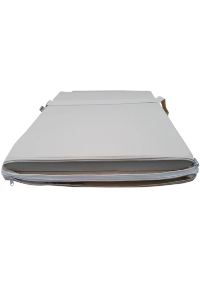 MİRZADE STANDART FERMUARLI ŞEZLONG MİNDERİ SU GEÇİRMEZ KUMAŞ-KREM - Resim 3