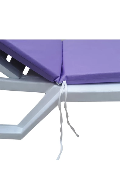 MİRZADE STANDART FERMUARLI ŞEZLONG MİNDERİ SU GEÇİRMEZ KUMAŞ-LİLA - Resim 2