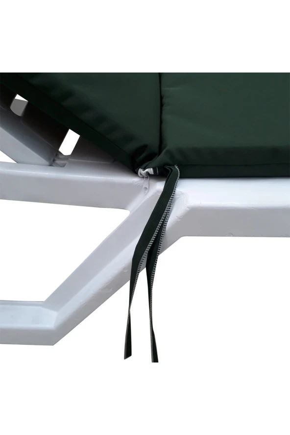 MİRZADE STANDART FERMUARLI ŞEZLONG MİNDERİ SU GEÇİRMEZ KUMAŞ-KOYU YEŞİL - Resim 3