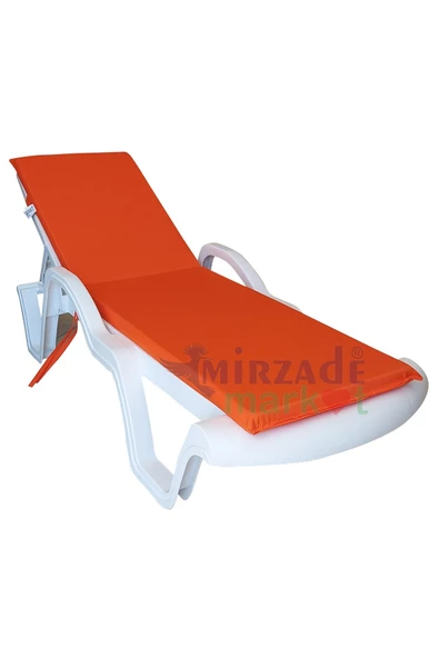 Mi̇rzade Şezlong Mi̇nderi̇ Standart  Su Geçi̇rmez Malzeme-Turuncu | Su Geçirmez Şezlong Minderi – 5 cm Sünger - Resim 3