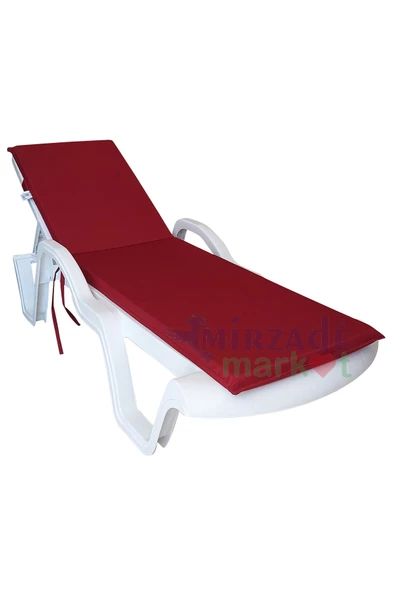 Mi̇rzade Şezlong Mi̇nderi̇ Standart  Su Geçi̇rmez Malzeme-Bordo | Su Geçirmez Şezlong Minderi – 5 cm Sünger - Resim 2