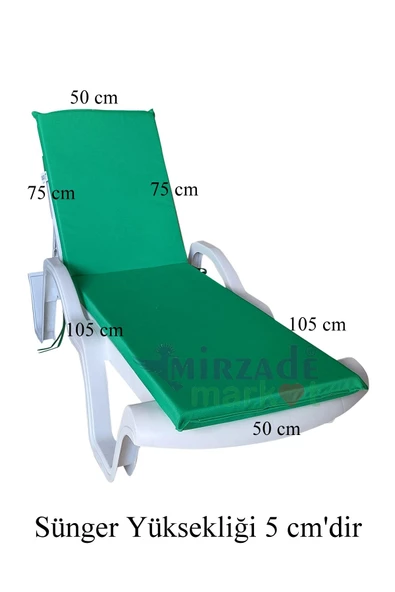 Mi̇rzade Şezlong Mi̇nderi̇ Standart  Su Geçi̇rmez Malzeme-Benetton | Su Geçirmez Şezlong Minderi – 5 cm Sünger - Resim 4