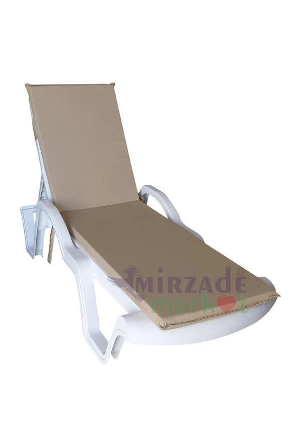 Mi̇rzade Şezlong Mi̇nderi̇ Standart  Su Geçi̇rmez Malzeme-A.Bej | Su Geçirmez Şezlong Minderi – 5 cm Sünger ürün görseli