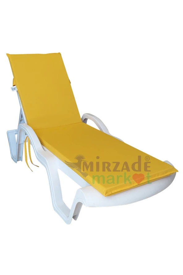 Mi̇rzade Şezlong Mi̇nderi̇ Standart Su Geçi̇rmez Malzeme-Sari | Su Geçirmez Şezlong Minderi – 5 cm Sünger - Resim 2
