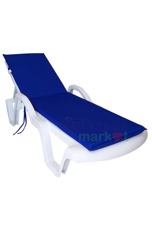 Mi̇rzade Şezlong Mi̇nderi̇ Standart Su Geçi̇rmez Malzeme-Saks Mavi̇ | Su Geçirmez Şezlong Minderi – 5 cm Sünger - Resim 3