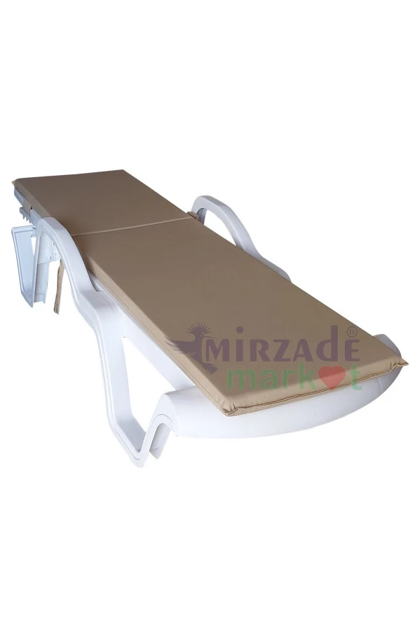 Mi̇rzade Şezlong Mi̇nderi̇ Standart  Su Geçi̇rmez Malzeme-A.Bej | Su Geçirmez Şezlong Minderi – 5 cm Sünger - Resim 3