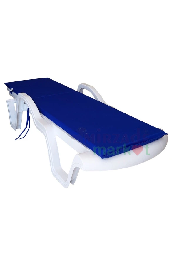 Mi̇rzade Şezlong Mi̇nderi̇ Standart Su Geçi̇rmez Malzeme-Saks Mavi̇ | Su Geçirmez Şezlong Minderi – 5 cm Sünger - Resim 4