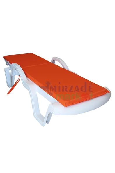 Mi̇rzade Şezlong Mi̇nderi̇ Standart  Su Geçi̇rmez Malzeme-Turuncu | Su Geçirmez Şezlong Minderi – 5 cm Sünger - Resim 4