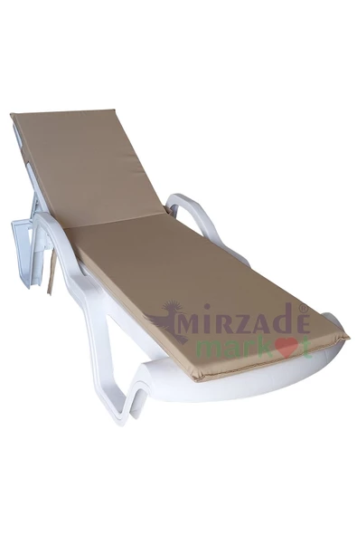 Mi̇rzade Şezlong Mi̇nderi̇ Standart  Su Geçi̇rmez Malzeme-A.Bej | Su Geçirmez Şezlong Minderi – 5 cm Sünger - Resim 2