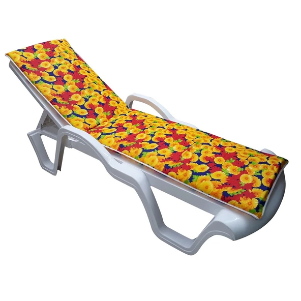 Şezlong Mi̇nderi̇ Medi̇an Pam./Pol. Kumaş Fermuarli-Kasim Pati | Su Geçirmez Şezlong Minderi – 5 cm Sünger - Resim 2