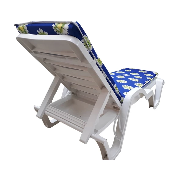 Şezlong Mi̇nderi̇ Medi̇an Pam./Pol. Kumaş Fermuarli-Papatya | Su Geçirmez Şezlong Minderi – 5 cm Sünger - Resim 4