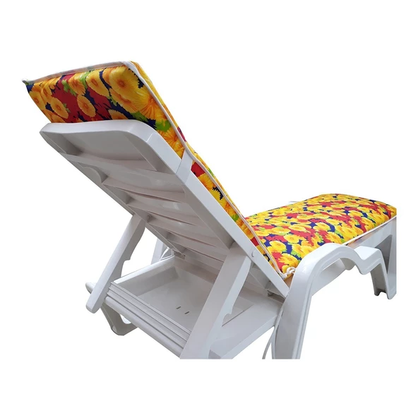 Şezlong Mi̇nderi̇ Medi̇an Pam./Pol. Kumaş Fermuarli-Kasim Pati | Su Geçirmez Şezlong Minderi – 5 cm Sünger - Resim 3