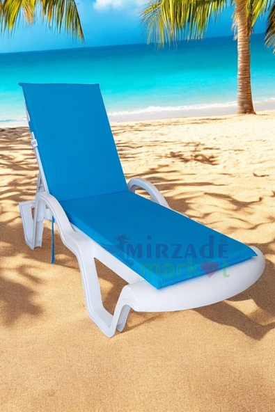 Mi̇rzade Şezlong Mi̇nderi̇ Standart  Su Geçi̇rmez Malzeme-Turkuaz | Su Geçirmez Şezlong Minderi – 5 cm Sünger