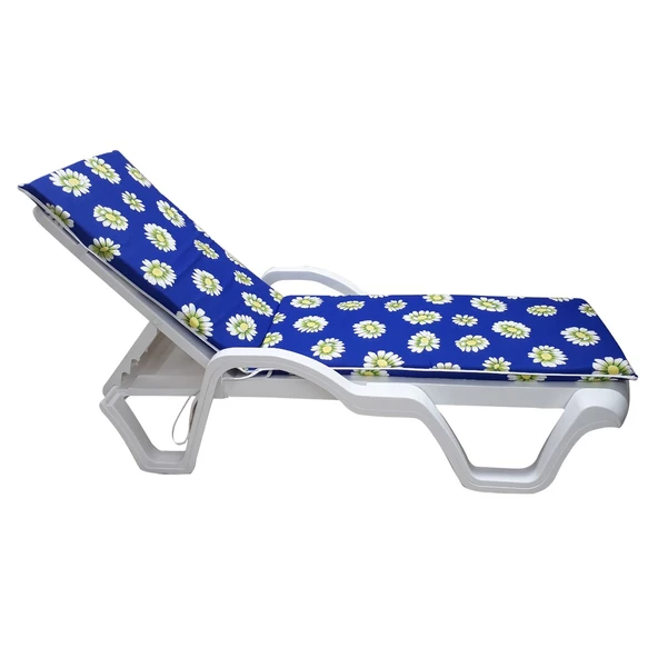 Şezlong Mi̇nderi̇ Medi̇an Pam./Pol. Kumaş Fermuarli-Papatya | Su Geçirmez Şezlong Minderi – 5 cm Sünger - Resim 3