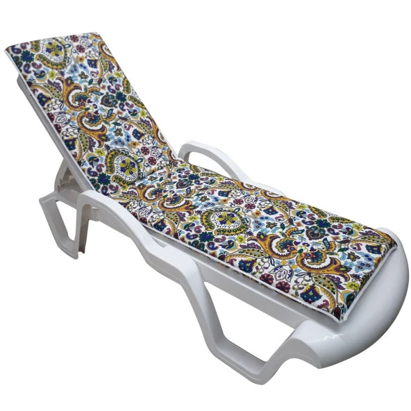 Şezlong Mi̇nderi̇ Medi̇an Pam./Pol. Kumaş Fermuarli-Şal | Su Geçirmez Şezlong Minderi – 5 cm Sünger - Resim 2