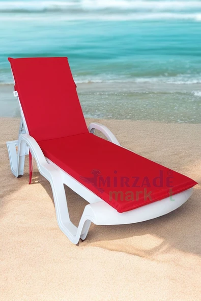 Mi̇rzade Şezlong Mi̇nderi̇ Standart  Su Geçi̇rmez Malzeme-Kirmizi | Su Geçirmez Şezlong Minderi – 5 cm Sünger ürün görseli