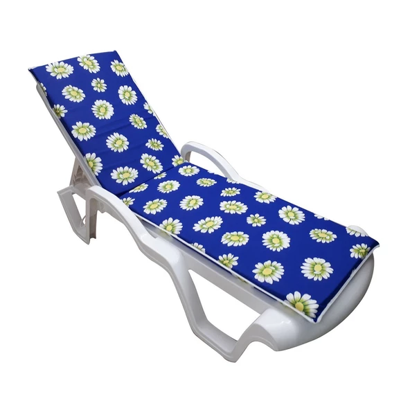 Şezlong Mi̇nderi̇ Medi̇an Pam./Pol. Kumaş Fermuarli-Papatya | Su Geçirmez Şezlong Minderi – 5 cm Sünger - Resim 2