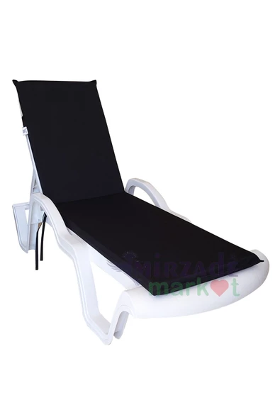 Mi̇rzade Şezlong Mi̇nderi̇ Standart  Su Geçi̇rmez Malzeme-Si̇yah | Su Geçirmez Şezlong Minderi – 5 cm Sünger ürün görseli