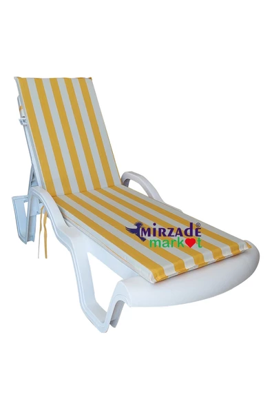 Mi̇rzade Şezlong Mi̇nderi̇ Standart Su Geçi̇rmez Malzeme-Sari Krem | Su Geçirmez Şezlong Minderi – 5 cm Sünger ürün görseli