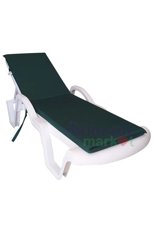 Mi̇rzade Şezlong Mi̇nderi̇ Standart Su Geçi̇rmez Malzeme-Koyu Yeşi̇l | Su Geçirmez Şezlong Minderi – 5 cm Sünger - Resim 2
