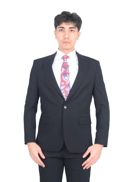 Erkek Sivri Yaka Takım Elbise - 8