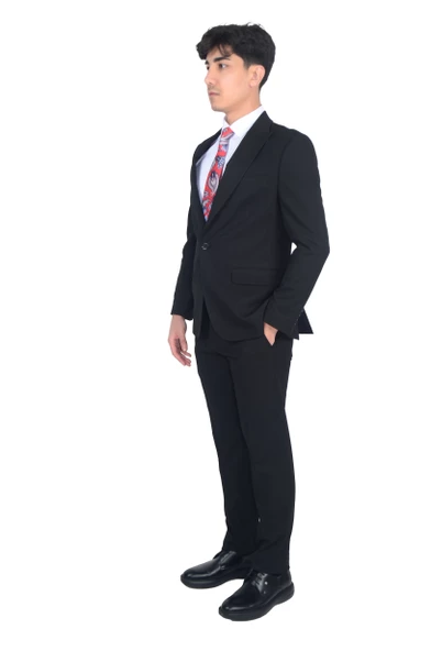 Erkek Sivri Yaka Takım Elbise - 2