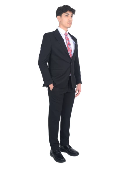 Erkek Sivri Yaka Takım Elbise - 3