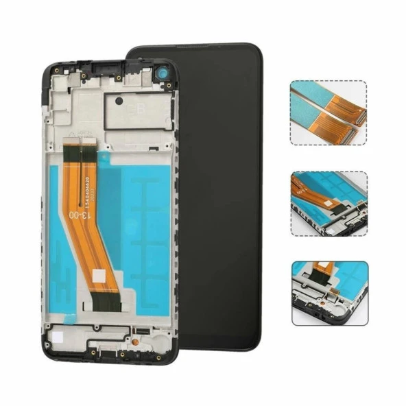 Samsung A11 Dokunmatik Ekran Servis Çıtalı (Siyah)