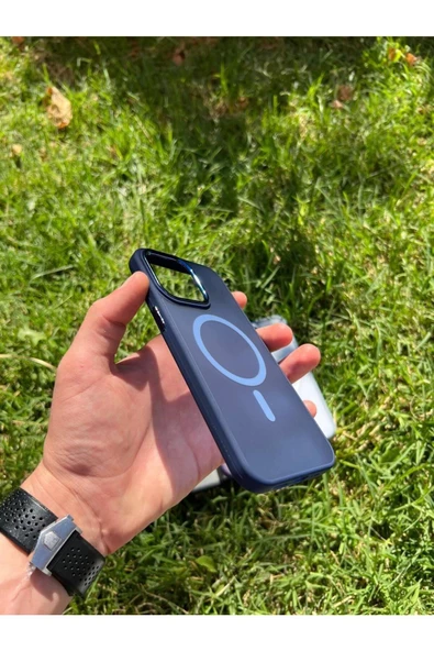 İphone 15 Pro Max MagSafe Uyumlu Mat Krom Telefon Kılıfı - 2