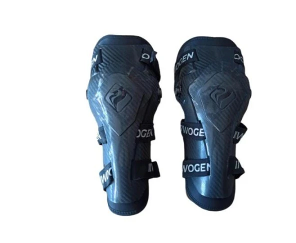 Wogen Mafsallı Karbon Desen Bisiklet Motosiklet Dizlik Darbelere Karşı Dayanıklı Koruma Su Geçirmez Siyah - 5