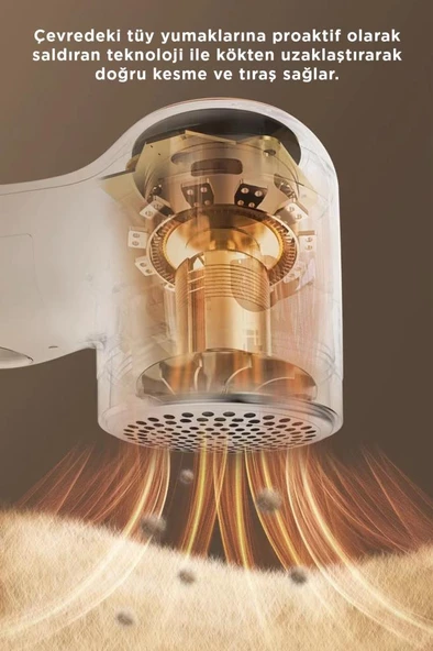 Torima Dijital Ekranlı M118 Exstra Bıçaklı Şarjlı Tüy Temizleme ve Tiftik Temizleme Makinesi - 4