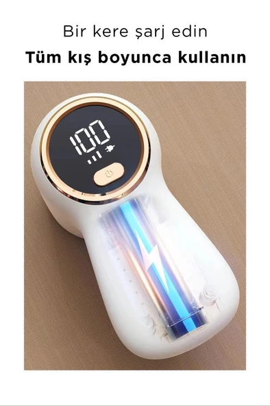 Torima Dijital Ekranlı M118 Exstra Bıçaklı Şarjlı Tüy Temizleme ve Tiftik Temizleme Makinesi - 3