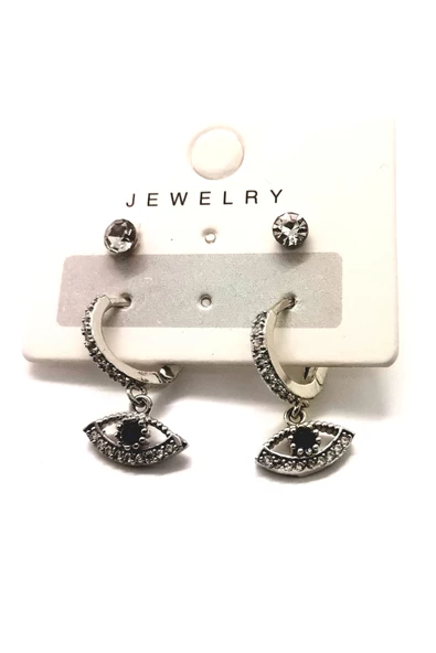 Çoklu Figürlü Kararmaz Lüks Küpe ürün görseli