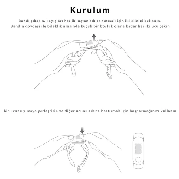 Xiaomi Mi Band 5 / 6 Uyumlu Silikon Kordon - 4
