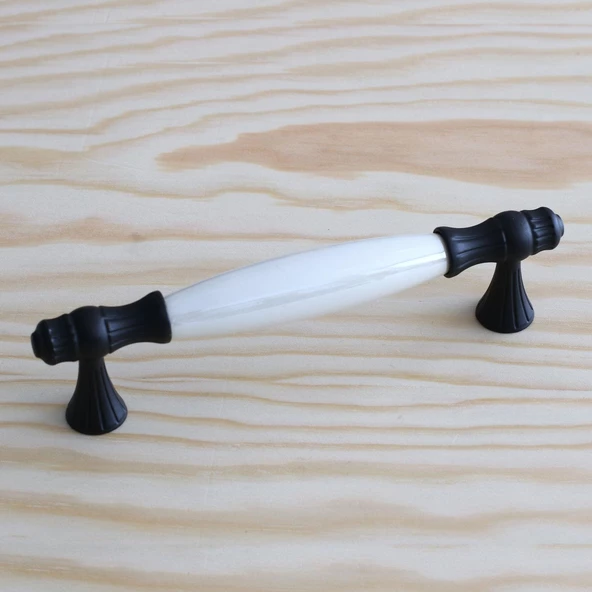 Gerçek Sedef Kulpu Siyah160 Mm Mobilya Çekmece Dolap Mutfak Kulpları Kulbu Kulpları Dolabı Kulpu - Resim 5