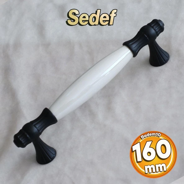 Gerçek Sedef Kulpu Siyah160 Mm Mobilya Çekmece Dolap Mutfak Kulpları Kulbu Kulpları Dolabı Kulpu