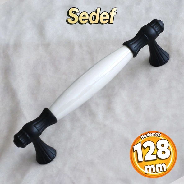 Gerçek Sedef Kulpu Siyah128 Mm Mobilya Çekmece Dolap Mutfak Kulpları Kulbu Kulpları Dolabı Kulpu