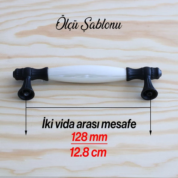 Gerçek Sedef Kulpu Siyah128 Mm Mobilya Çekmece Dolap Mutfak Kulpları Kulbu Kulpları Dolabı Kulpu - 5