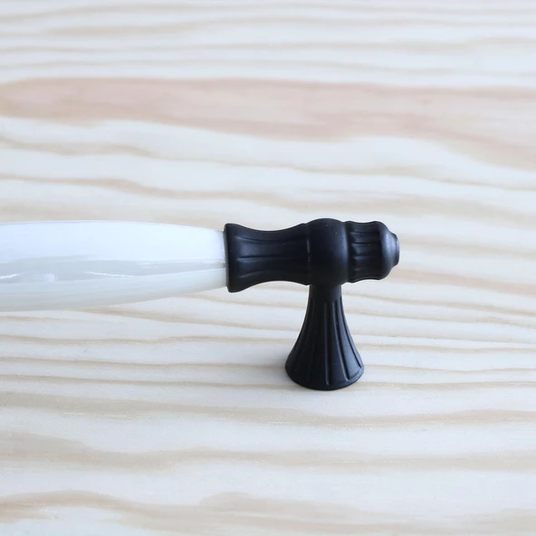 Gerçek Sedef Kulpu Siyah128 Mm Mobilya Çekmece Dolap Mutfak Kulpları Kulbu Kulpları Dolabı Kulpu - 4