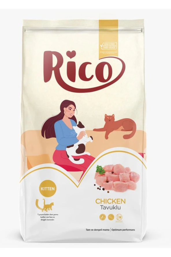 Rico Rico Tavuklu Yavru Kedi Maması 15kg
