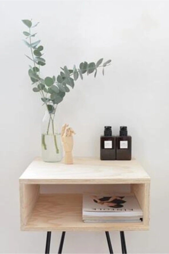 NUR AHŞAP Doğal Ahşap Komodin - 2