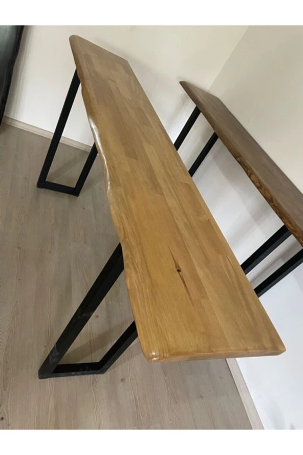 Asya Craft Asyacraft Doğal Ahşap Bar Masası - Rustik Bar Masası - 4