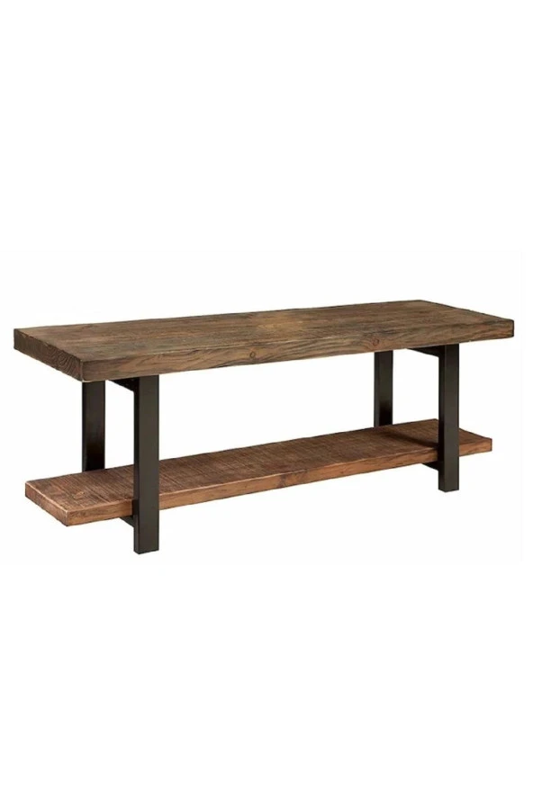 MAYA STORE Ahşap Yemek Masası Ve 2 Adet Bank 4 Kişilik Yemek Masası Masif Ahşap Yemek Masası Takımı - 5