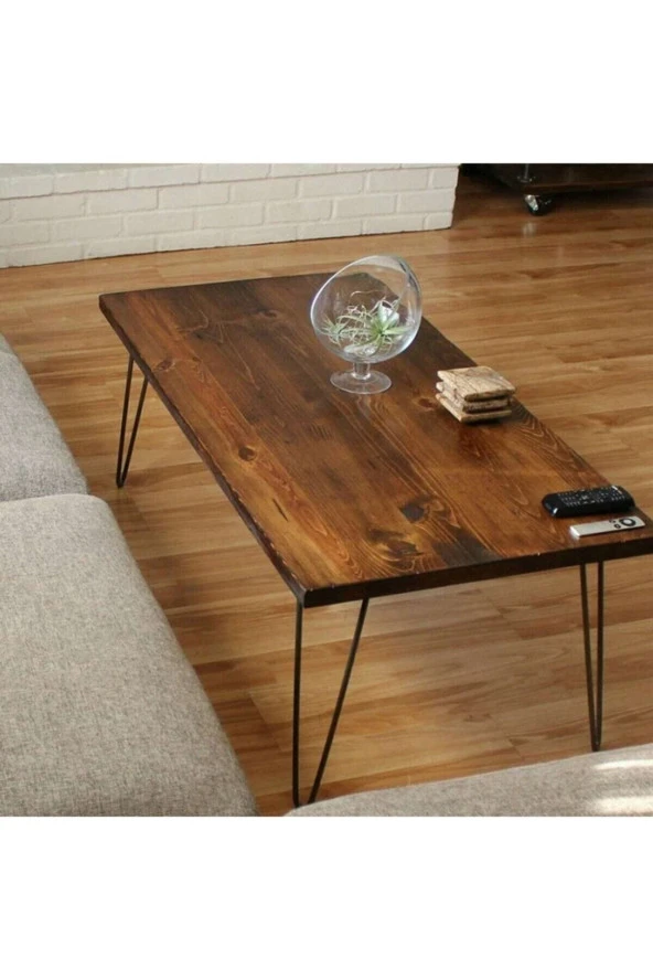 Retro Masif Ahşap Orta Sehpa ürün görseli 1