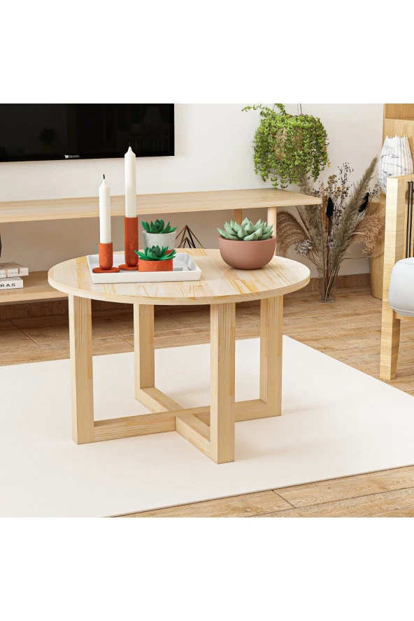 GİVAYO WOOD'S Glossy Ahşap Orta Sehpa ürün görseli 1